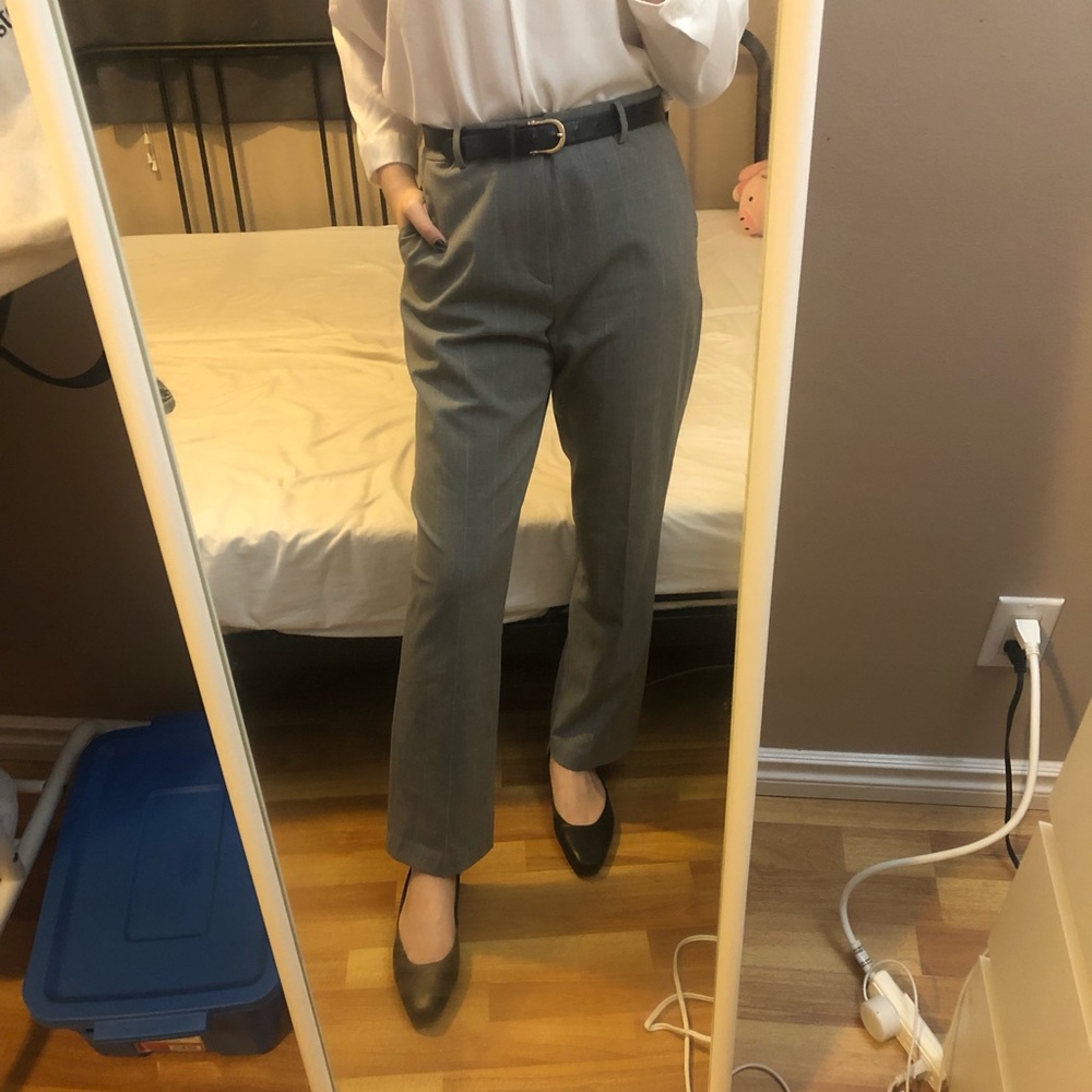 Uniqlo gray plaid trousers